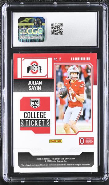 Julian Sayin Panini 2024-25 Ohio State Contenders #2 CGC 10-2