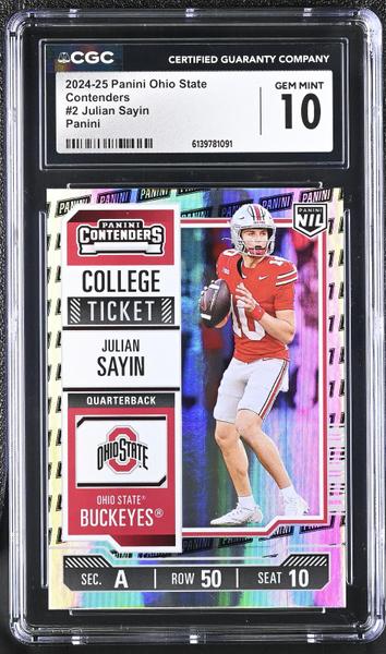 Julian Sayin Panini 2024-25 Ohio State Contenders #2 CGC 10-1