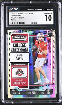 Julian Sayin Panini 2024-25 Ohio State Contenders #2 CGC 10-1