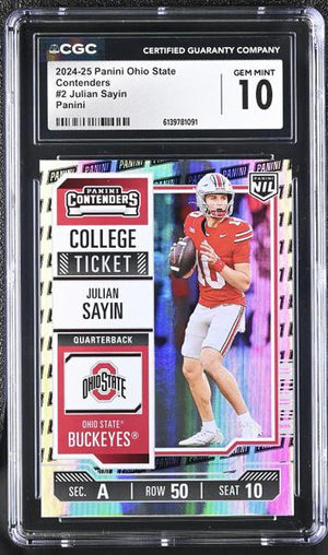 Julian Sayin Panini 2024-25 Ohio State Contenders #2 CGC 10