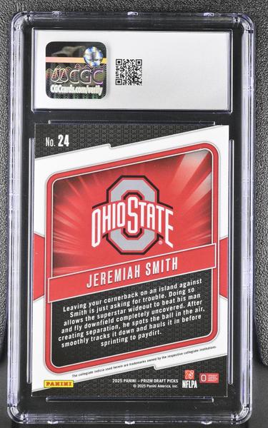 Jeremiah Smith 2025 Prizm Draft Picks Hype #24 CGC 10-2