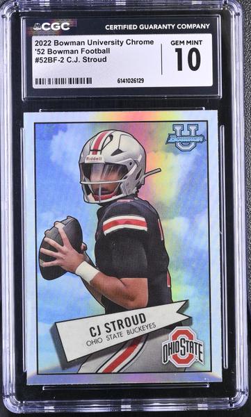 C.J. Stroud 2022 University Chrome '52 Bowman Football #52BF-2 CGC 10