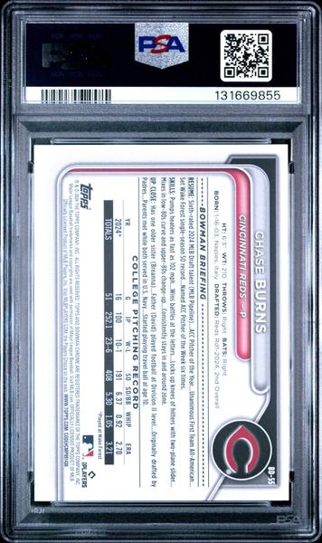 Chase Burns 2024 Bowman Draft #BD55 PSA 9