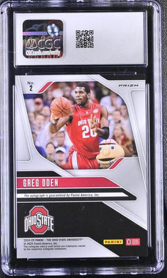 Greg Oden 2024-25 Ohio State Prizm Autographs #2 CGC 10-2
