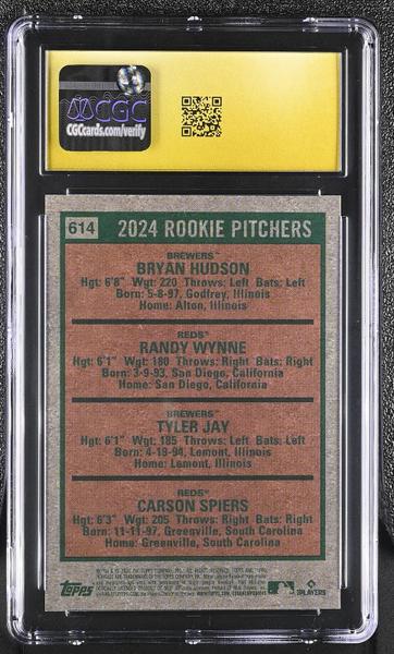 Hudson/Wynne/Jay/Spiers Silver Border Refractor 2024 Heritage High Number Chrome #614 CGC PRISTINE 10