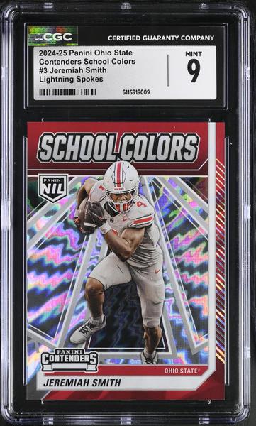 Jeremiah Smith Lightning Spokes 2024-25 Ohio State Contenders School Colors #3 CGC 9