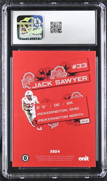 Jack Sawyer 2024 Ohio State Buckeyes Sticker Series #ST-3 CGC 10-2
