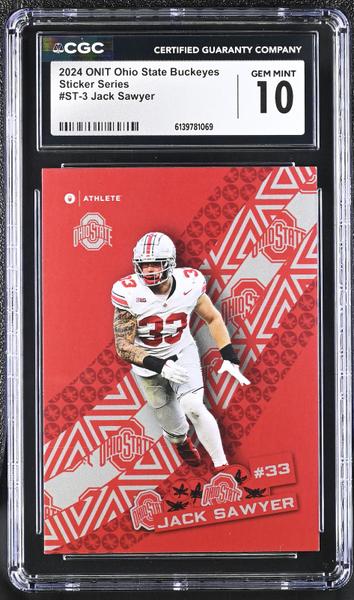 Jack Sawyer 2024 Ohio State Buckeyes Sticker Series #ST-3 CGC 10-1