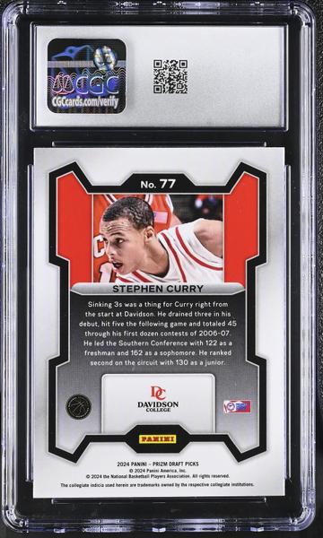 Stephen Curry 2024 Prizm Draft Picks #77 CGC 10