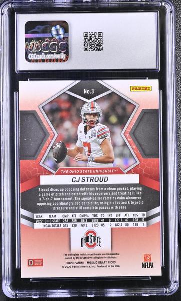 C.J. Stroud 2023 Mosaic Draft Picks #3 CGC 10-2