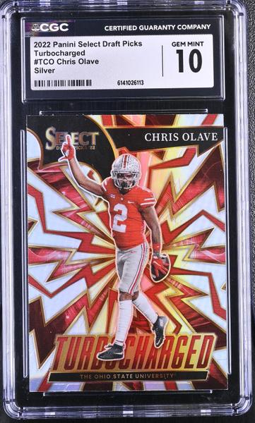 Chris Olave Silver 2022 Select Draft Picks Turbocharged #TCO CGC 10