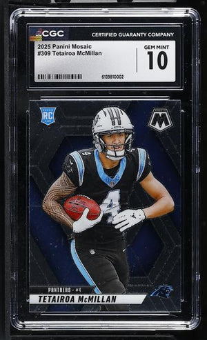 Tetairoa McMillan 2025 Mosaic #309 CGC 10