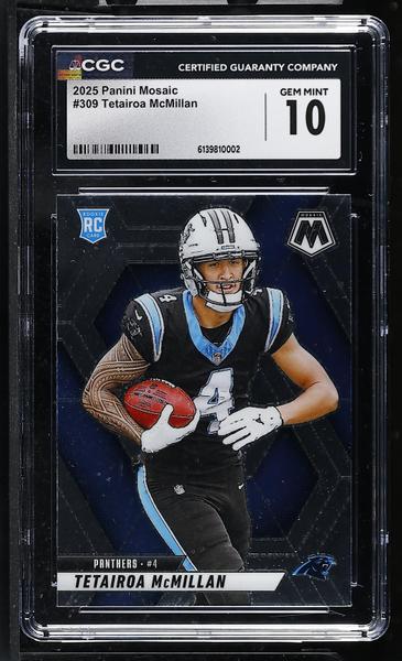 Tetairoa McMillan 2025 Mosaic #309 CGC 10