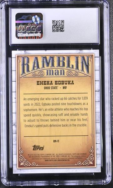 Emeka Egbuka 2023 University Chrome Ramblin' Man #RM-11 CGC 10