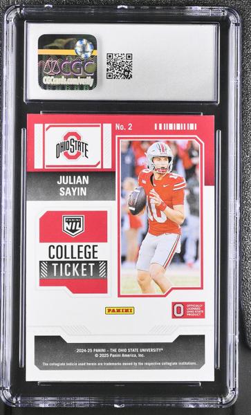 Julian Sayin 2024-25 Ohio State Contenders School Colors #2 CGC 9.5-2