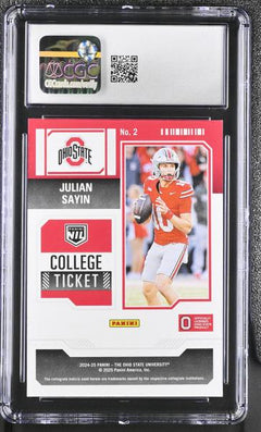 Julian Sayin 2024-25 Ohio State Contenders School Colors #2 CGC 9.5-2
