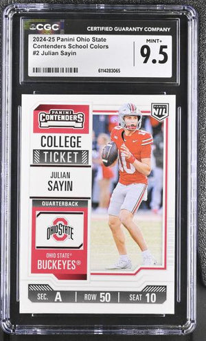 Julian Sayin 2024-25 Ohio State Contenders School Colors #2 CGC 9.5