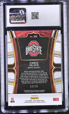 Chris Olave White 2023 Select Draft Picks 34/35 #161 CGC 10-2