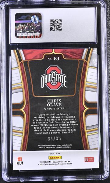 Chris Olave White 2023 Select Draft Picks 34/35 #161 CGC 10-2