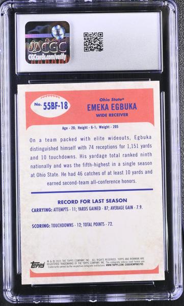 Emeka Egbuka 2023 University Chrome '55 Bowman Football #55BF-18 CGC 10-2