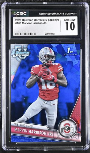 Marvin Harrison Jr. 2023 University Sapphire #100 CGC 10