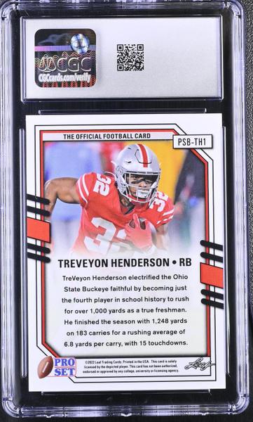TreVeyon Henderson Pink Crystal 2022 Pro Set Draft Metal #PSB-TH1 CGC 10-2