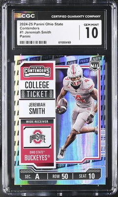 Jeremiah Smith Panini 2024-25 Ohio State Contenders #1 CGC 10-1