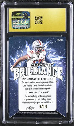 Chris Olave Pink Kaleidoscope 2022 Flash Flash of Brilliance Autographs 6/10 #FB-CO1 PRISTINE 10-2