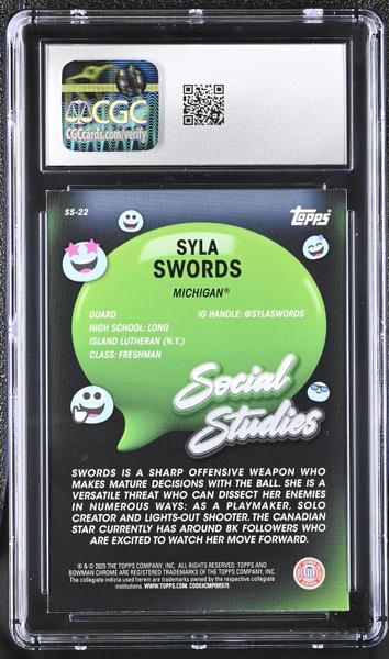 Syla Swords 2024-25 University Chrome Social Studies #SS-22 CGC 10