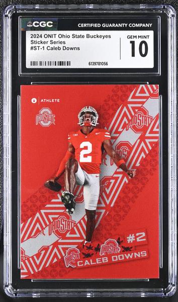 Caleb Downs 2024 Ohio State Buckeyes Sticker Series #ST-1 CGC 10