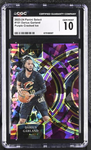 Darius Garland Purple Cracked Ice 2023-24 Select 10/99 #151 CGC 10