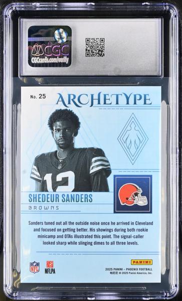 Shedeur Sanders 2025 Phoenix Archetype #25 CGC 9-2