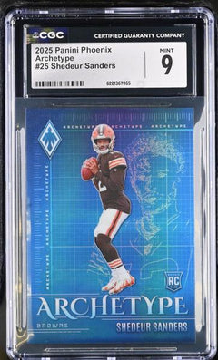 Shedeur Sanders 2025 Phoenix Archetype #25 CGC 9-1
