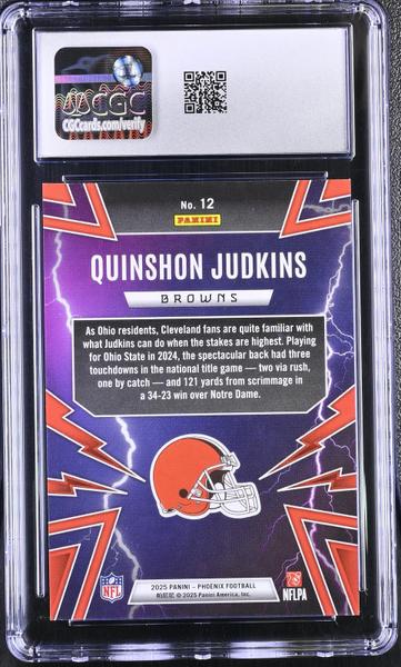 Quinshon Judkins 2025 Phoenix Thunderbirds #12 CGC 10
