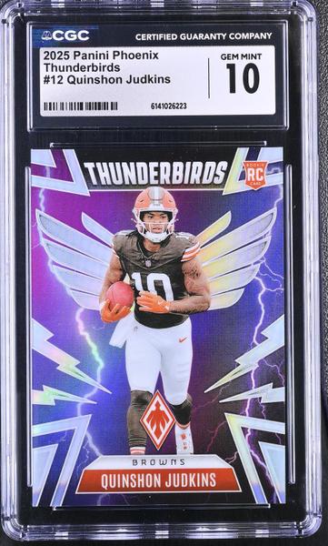 Quinshon Judkins 2025 Phoenix Thunderbirds #12 CGC 10