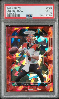 Joe Burrow 2021 Panini Prizm Red Ice #273 PSA 9-1