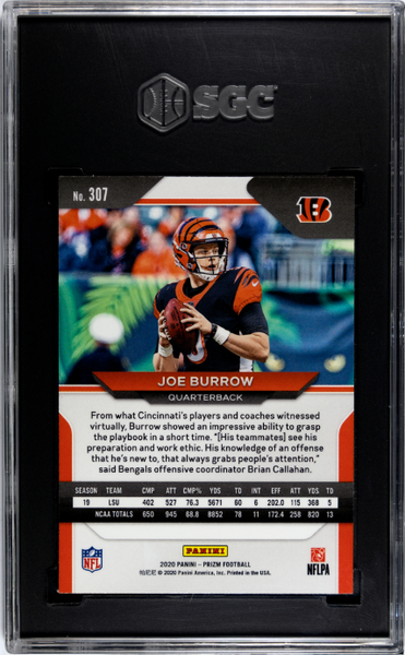 Joe Burrow 2020 Panini Prizm Variation #307 SGC 8.5-2