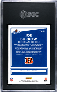 Joe Burrow 2020 Donruss Optic The Rookies #TR-JB SGC 9.5-2