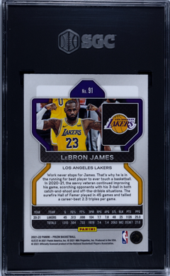 Lebron James 2021-22 Panini Prizm #91 SGC 9.5-2
