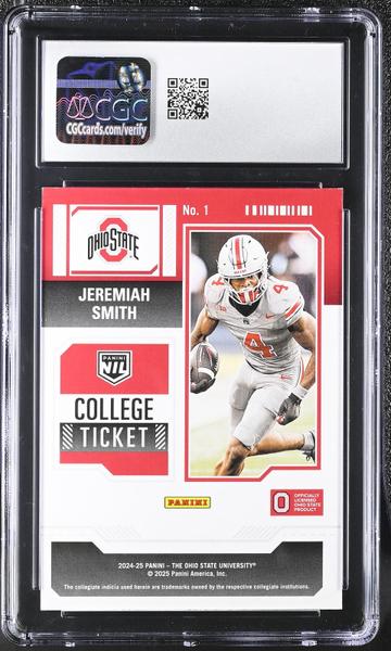Jeremiah Smith Diamond Plate 2024-25 Ohio State Contenders #1 CGC 9-2