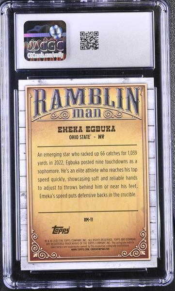 Emeka Egbuka 2023 University Chrome Ramblin' Man #RM-11 CGC 10-2