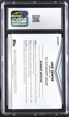 Jack Sawyer 2023 Int'l Trading Card Day Bowman University #NTCD-BF17 CGC 10-2