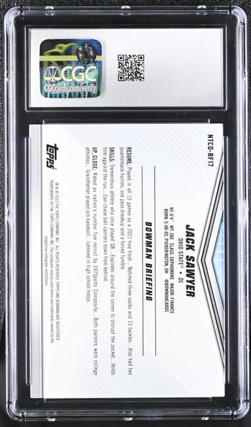 Jack Sawyer 2023 Int'l Trading Card Day Bowman University #NTCD-BF17 CGC 10-2
