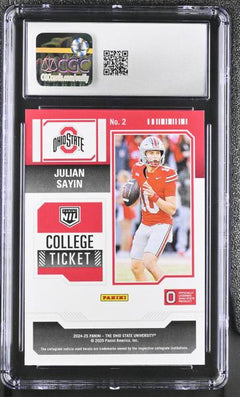 Julian Sayin 2024-25 Ohio State Contenders School Colors #2 CGC 9.5-2