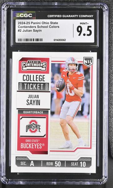 Julian Sayin 2024-25 Ohio State Contenders School Colors #2 CGC 9.5-1