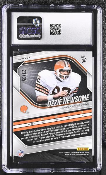 Ozzie Newsome Blue Shimmer FOTL 2025 Prizm Black #30 23/35 CGC 9.5-2