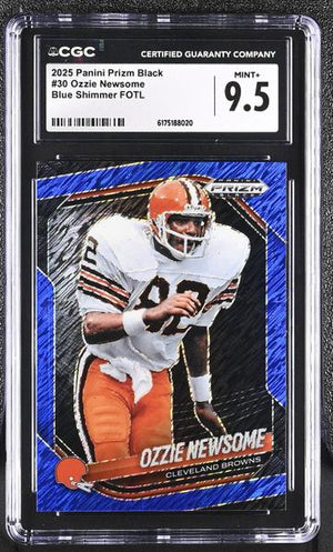 Ozzie Newsome Blue Shimmer FOTL 2025 Prizm Black #30 23/35 CGC 9.5