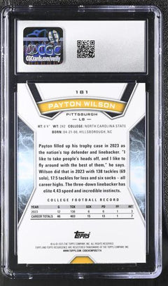 Payton Wilson Purple Surge Refractor 2024 Resurgence #181 4/75 CGC 10-2