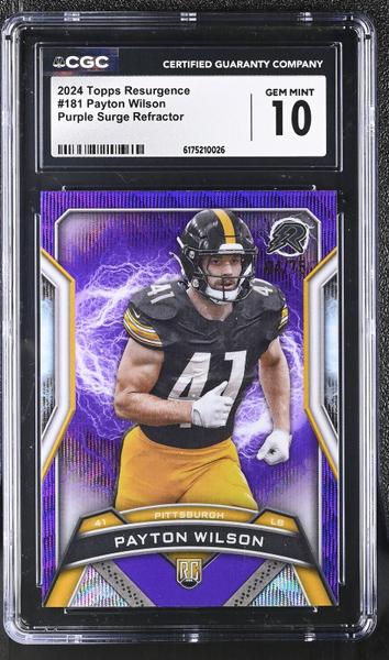 Payton Wilson Purple Surge Refractor 2024 Resurgence #181 4/75 CGC 10
