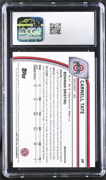 Carnell Tate 2024 University Sapphire #39 CGC 10-2